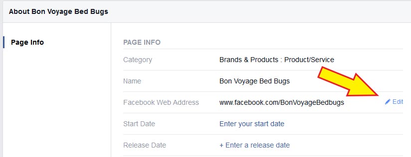 how to update your facebook business page info facebook address