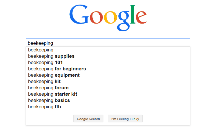 SEO-keyword-research-search-for-beekeeping SEO keyword research example
