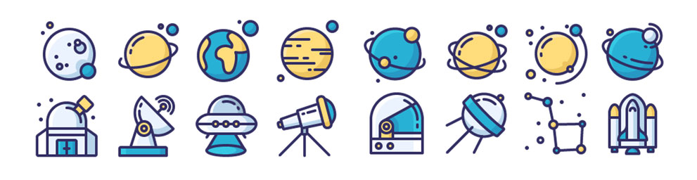 Icon Designs that Evoke Playfulness, Excitement and Support a Narrative
