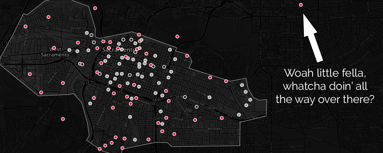 Jump Bike left north of Arden Way